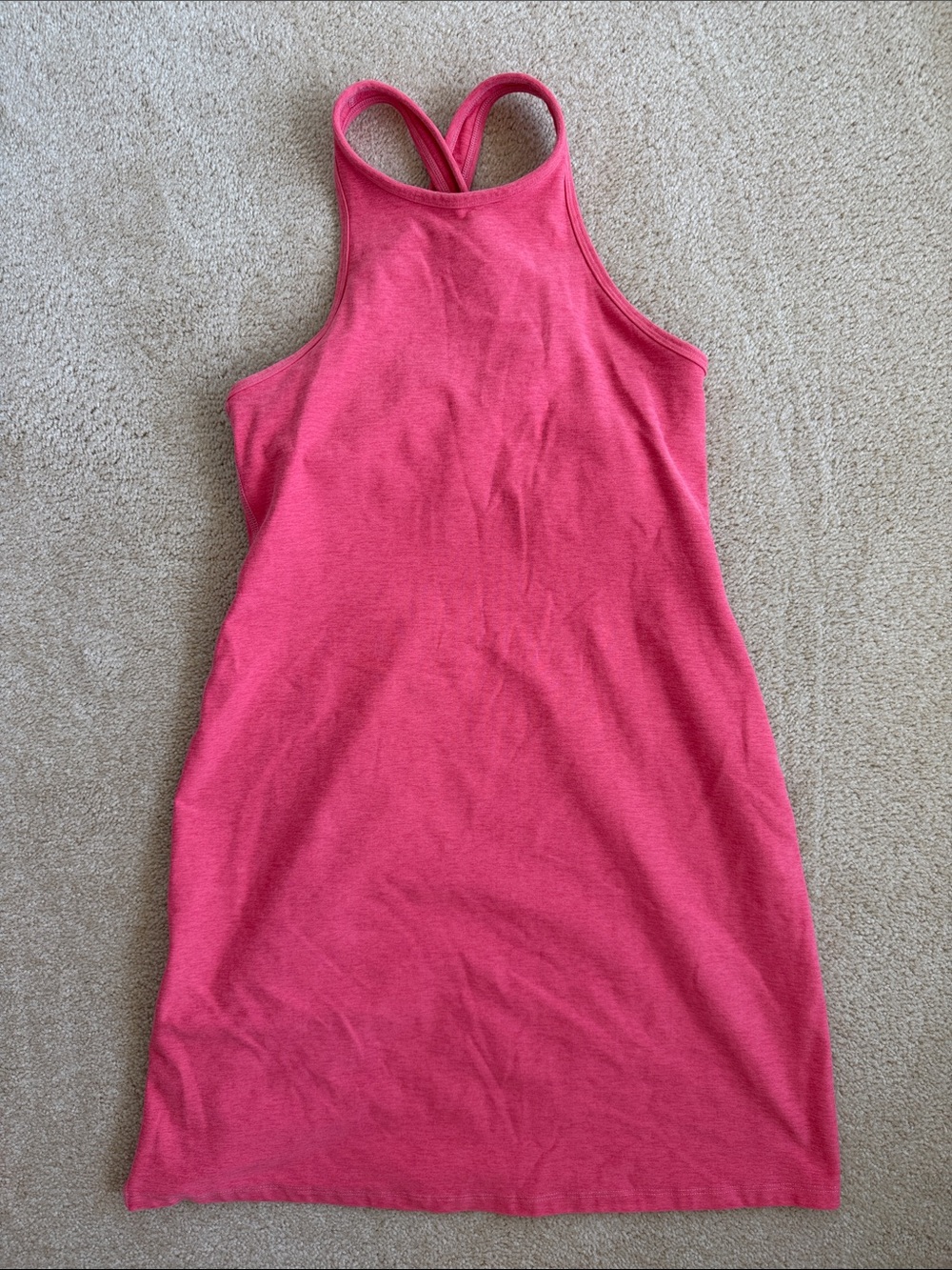 Beyond Yoga Pink Racerback Tank Dress